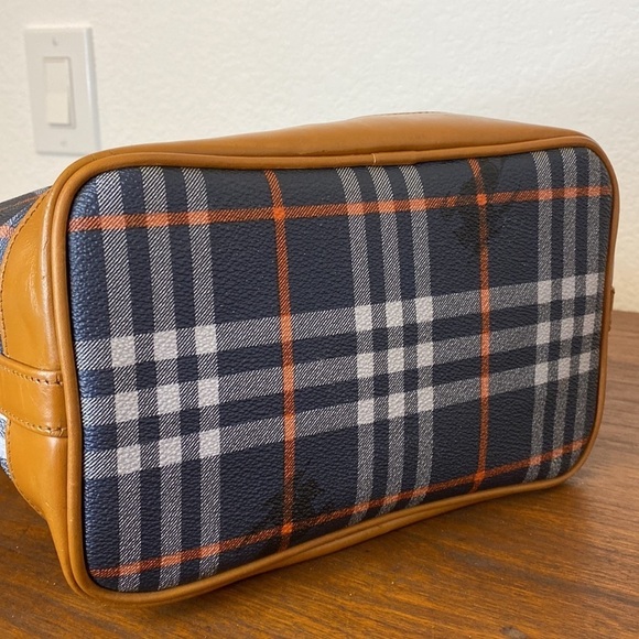 Burberry Bucket Bag coated canvas navy blue Haymarket pattern - Picture 9 of 14